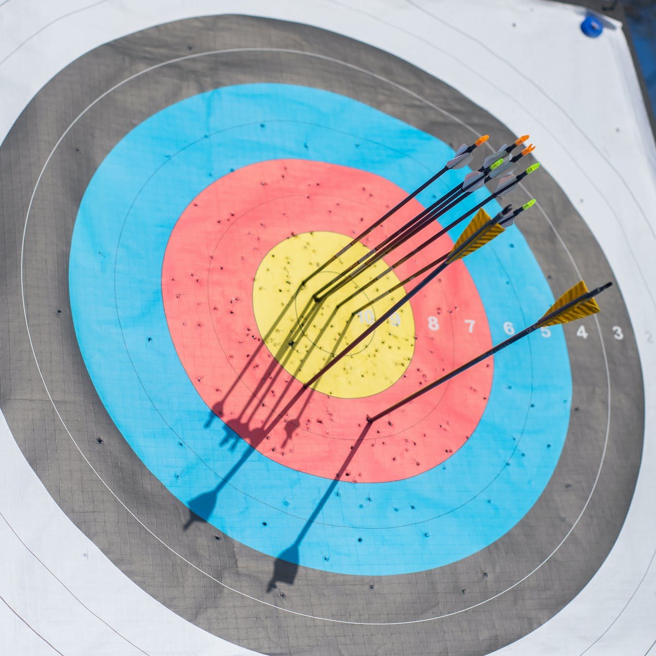 close up photo of arrows on an archery e1705142259540