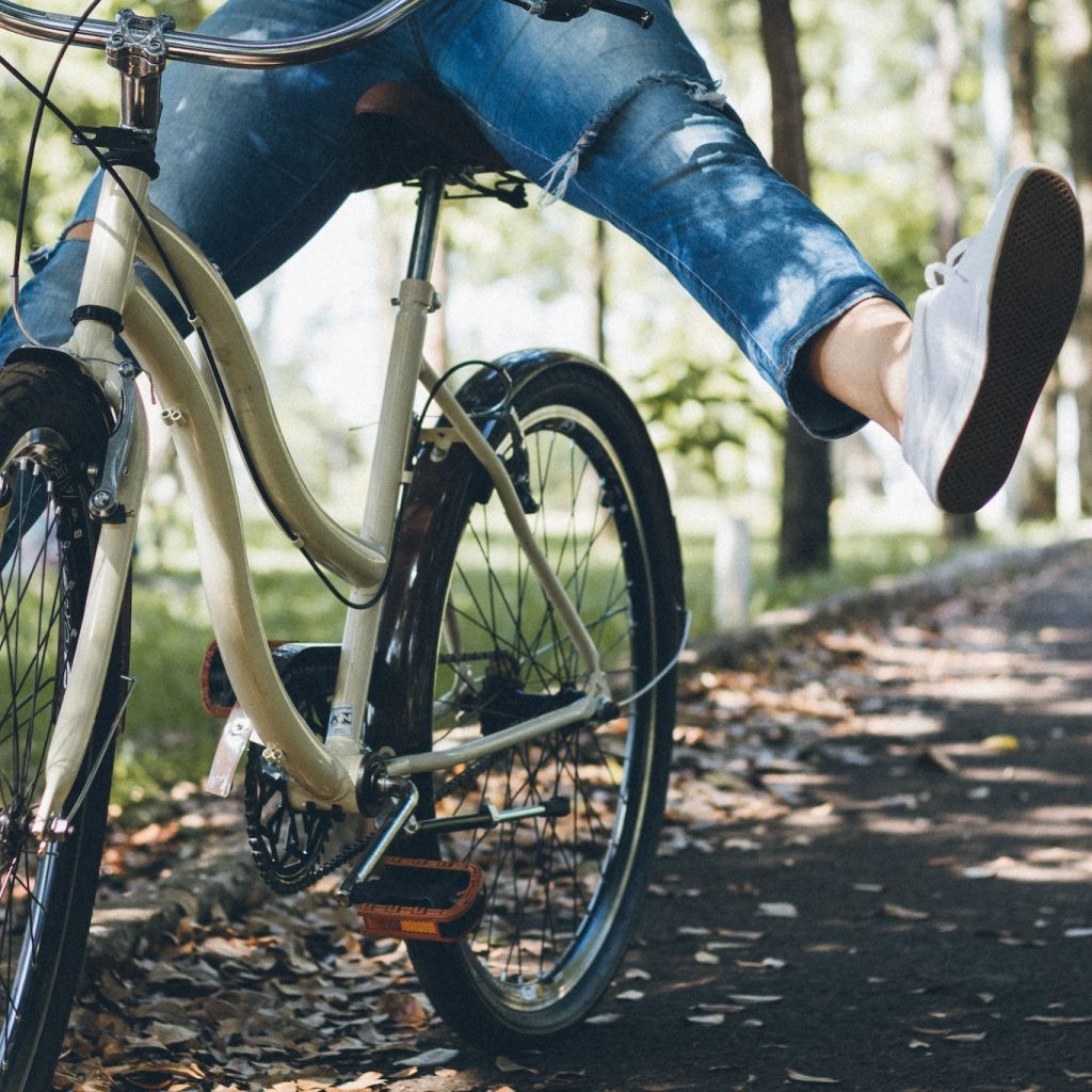 Person Riding A Bicycle