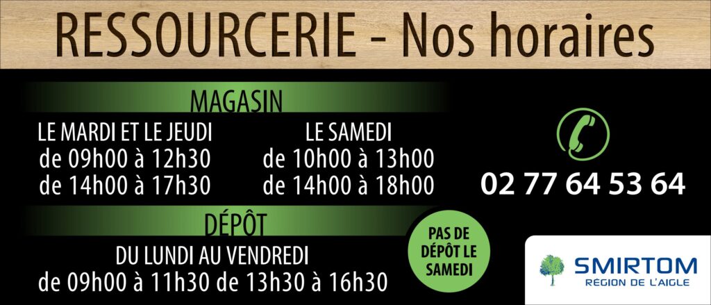 LA RESSOURCERIE HORAIRES Publication Facebook 1